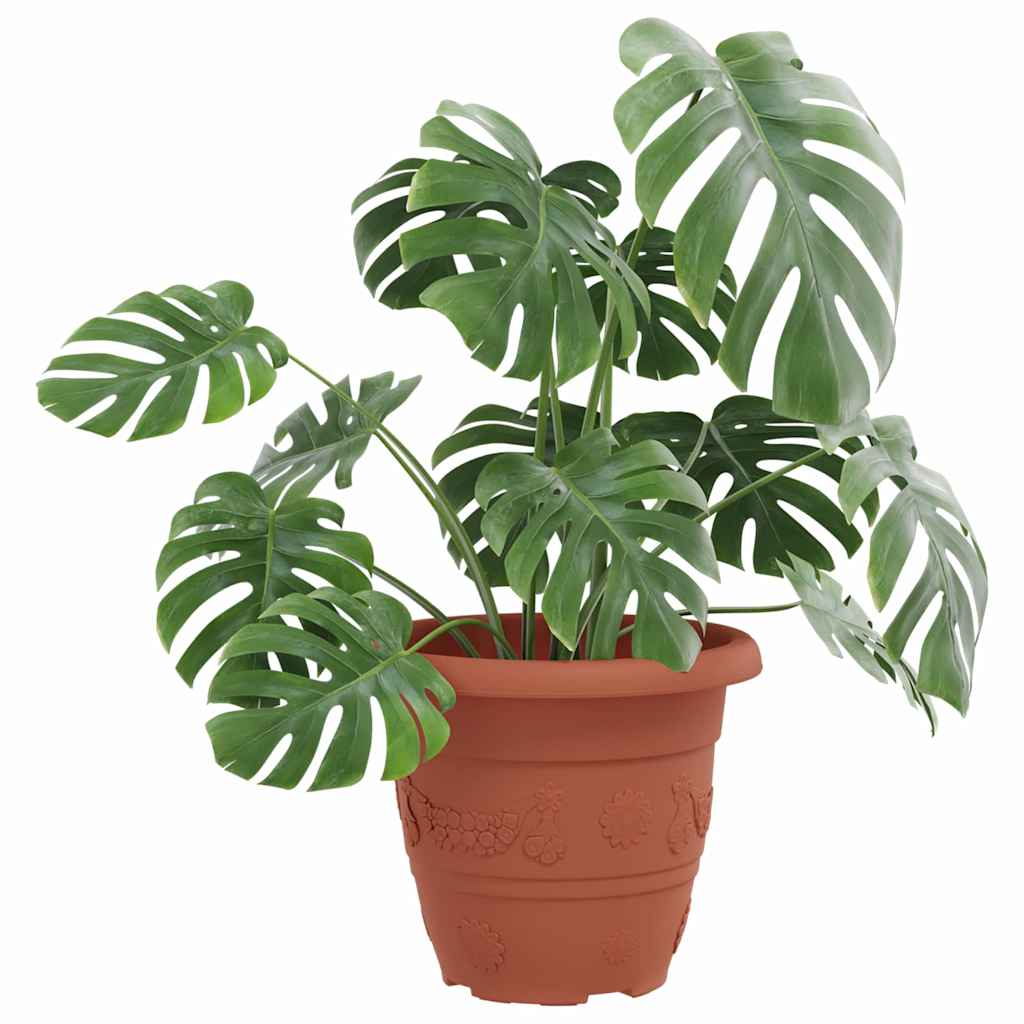 Rund Blomsterpotte 6 pcs Klinker Rød Ø 22 x 18 cm Plast