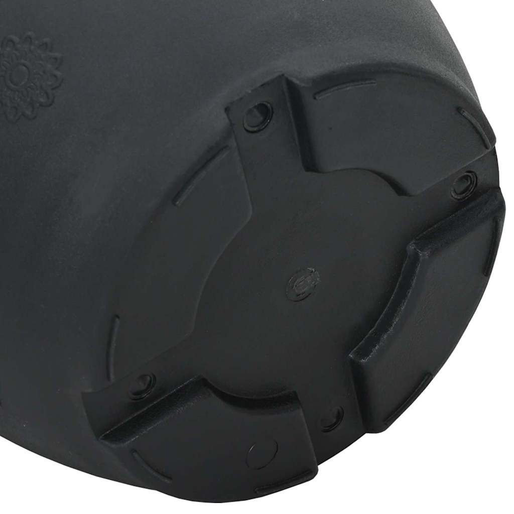 Rund Blomsterpotte 6 pcs Svart Ø 26 x 21.5 cm Plast vidaXL