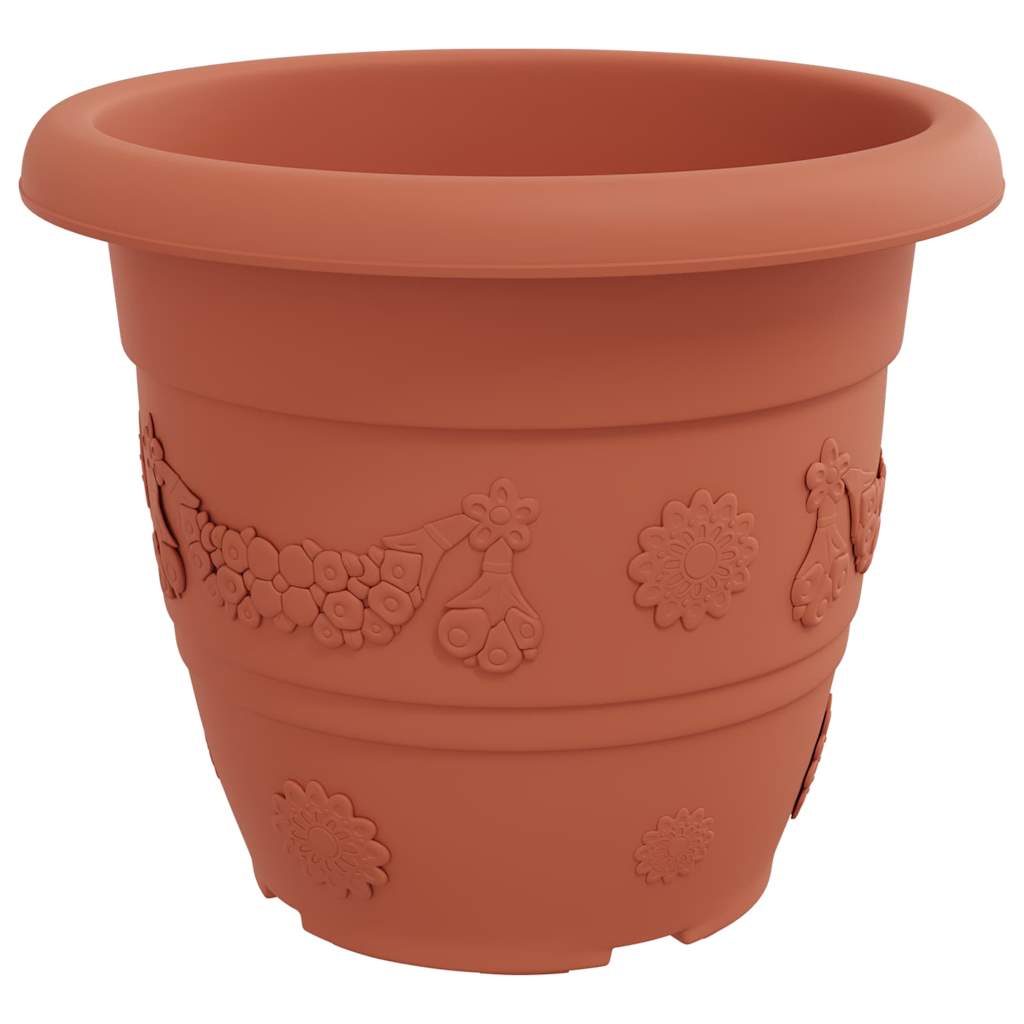 Rund Blomsterpotte 24 pcs Klinker Rød Ø 34 x 28 cm Plast