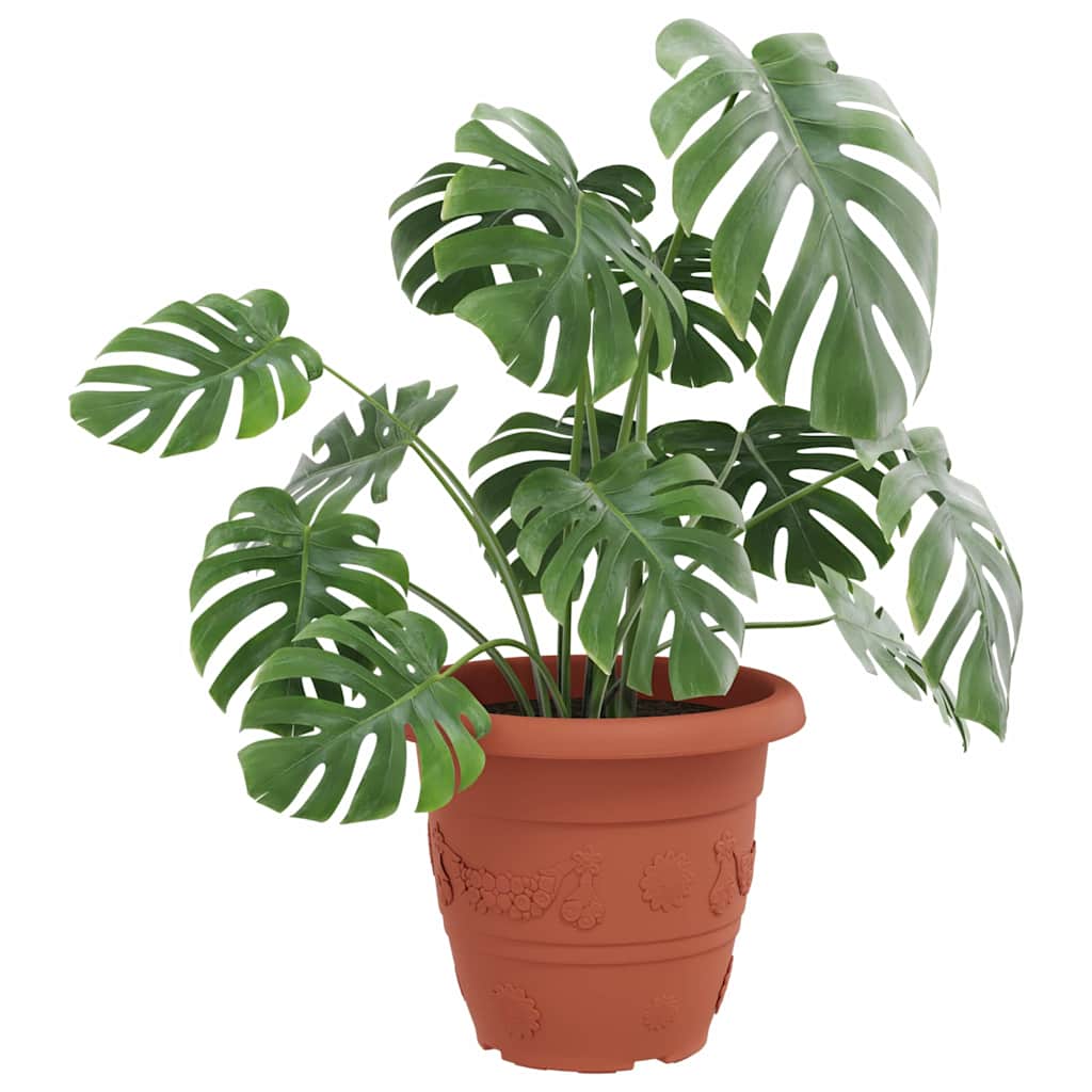 Rund Blomsterpotte 24 pcs Klinker Rød Ø 39 x 32 cm Plast