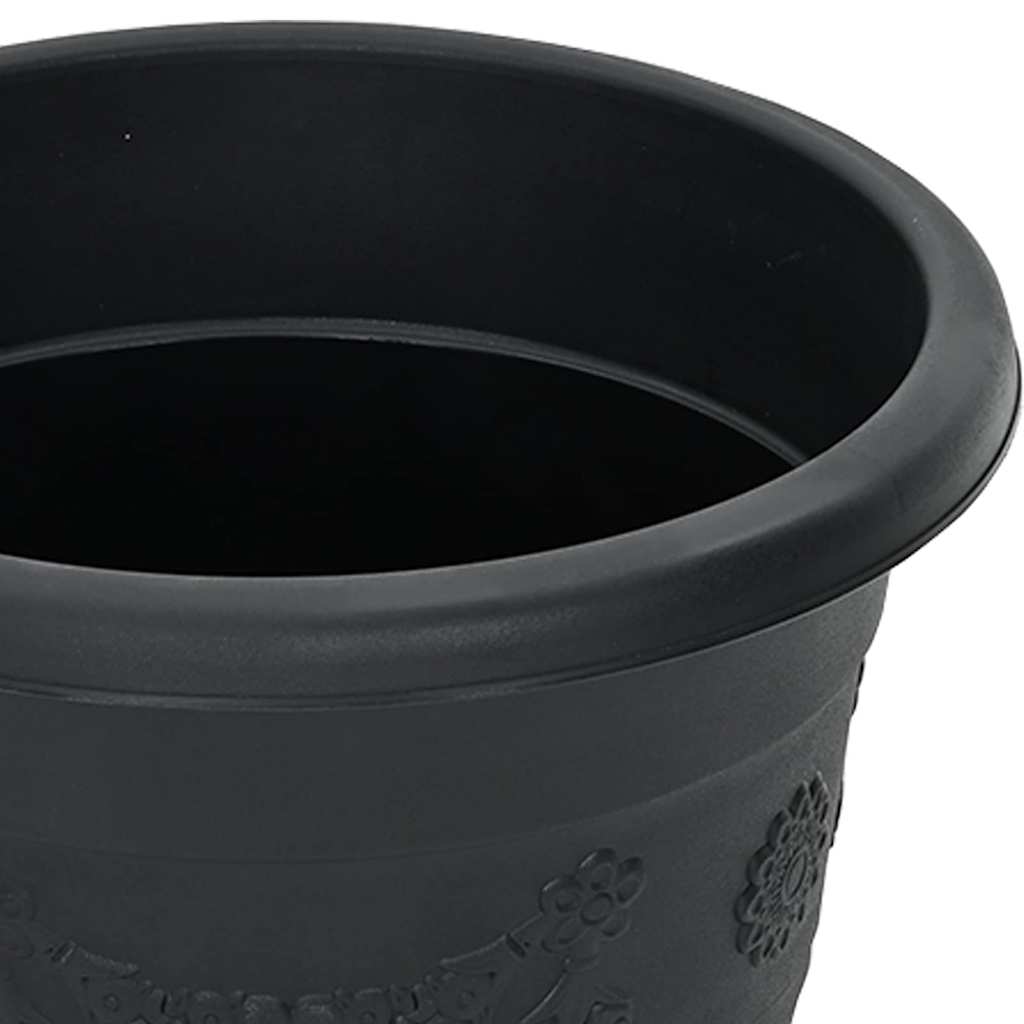 Rund Blomsterpotte 24 pcs Svart Ø 22 x 18 cm Plast