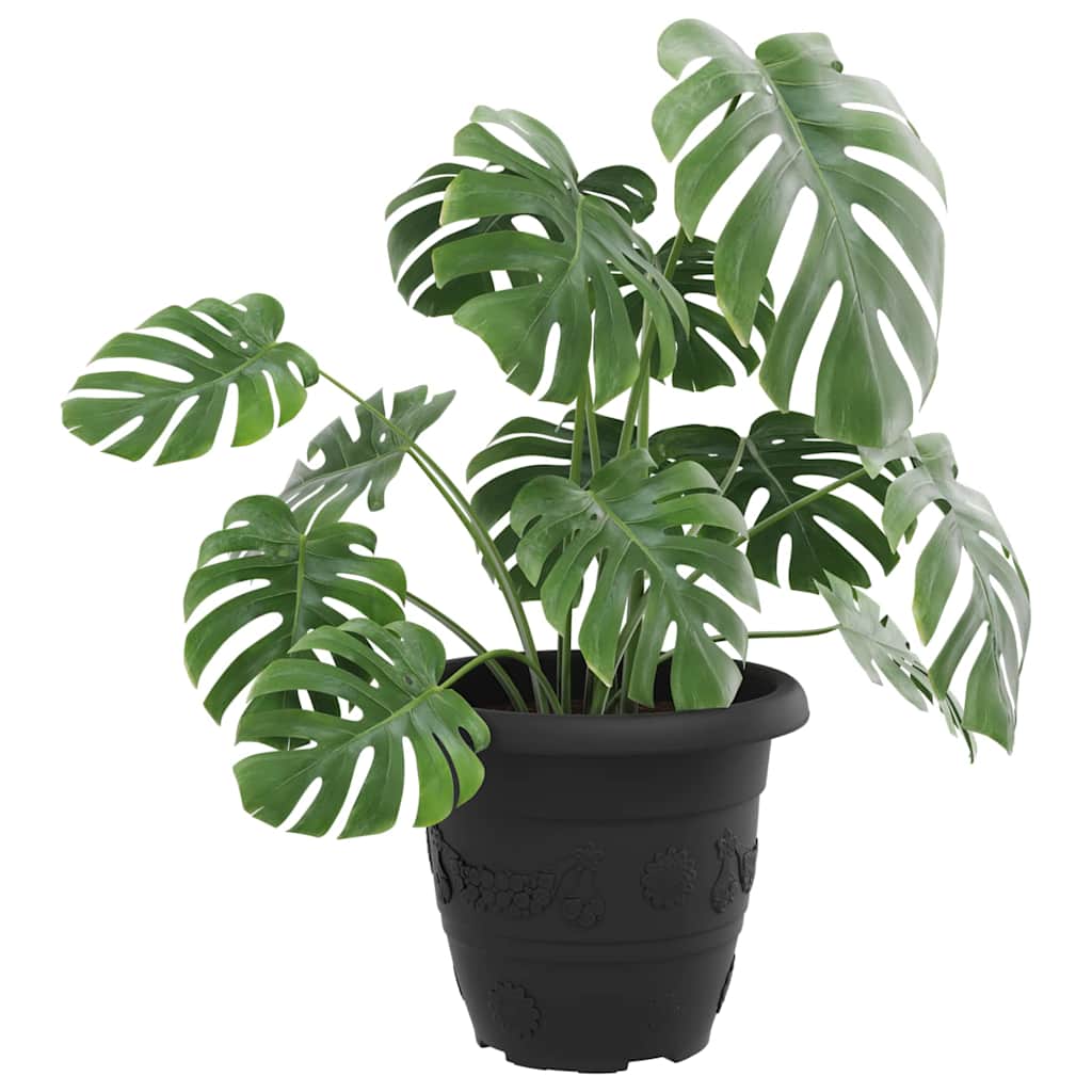 Rund Blomsterpotte 24 pcs Svart Ø 26 x 21.5 cm Plast