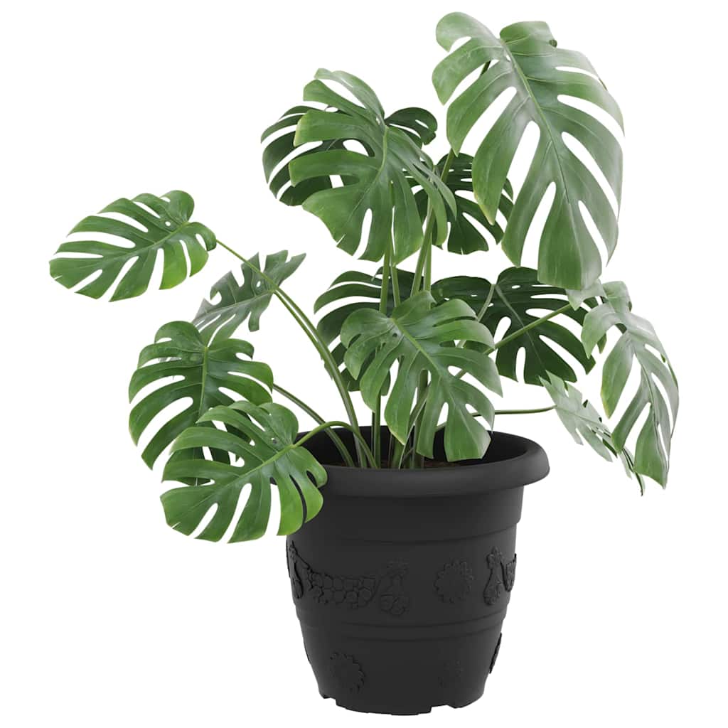 Rund Blomsterpotte 24 pcs Svart Ø 34 x 28 cm Plast