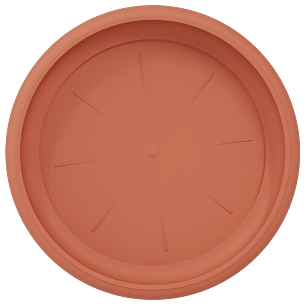 Rundt Blomsterbrett 6 pcs Klinker Rød Ø 17,5 x 2 cm Plast