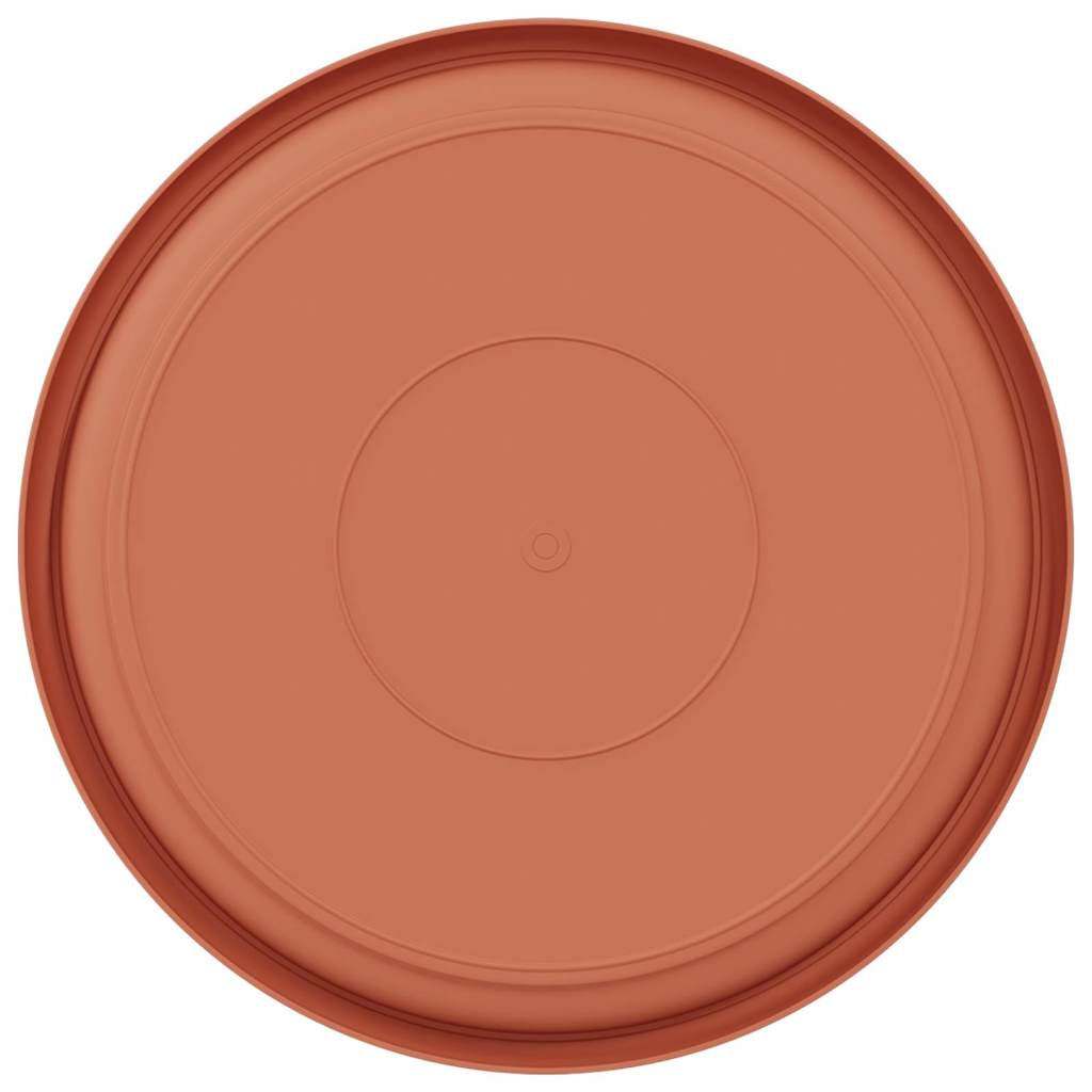 Rundt Blomsterbrett 6 pcs Klinker Rød Ø 27 x 2,5 cm Plast