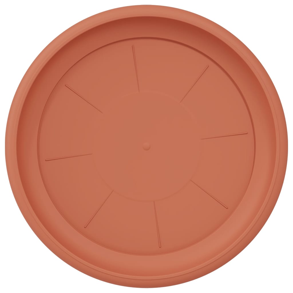 Rundt Blomsterbrett 6 pcs Klinker Rød Ø 27 x 2,5 cm Plast