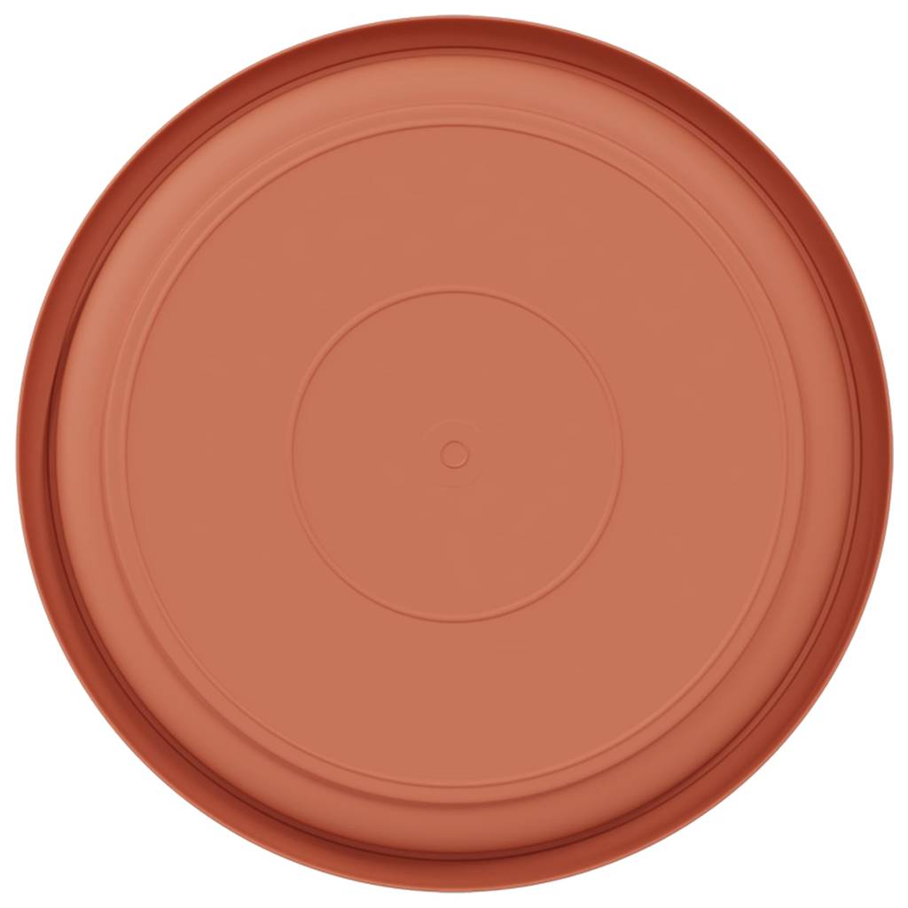 Rundt Blomsterbrett 24 pcs Klinker Rød Ø 14 x 2 cm Plast