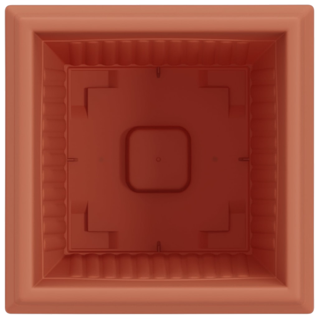 Firkantet Blomsterpotte 6 pcs Klinker Rød 20 x 20 x 16 cm Plast
