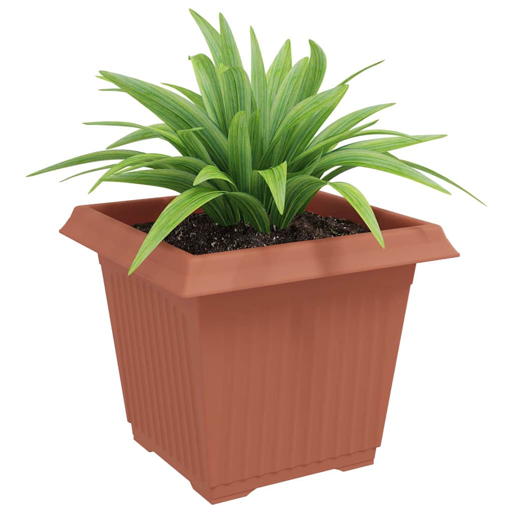 Firkantet Blomsterpotte 6 pcs Klinker Rød 28,5 x 28,5 x 22 cm