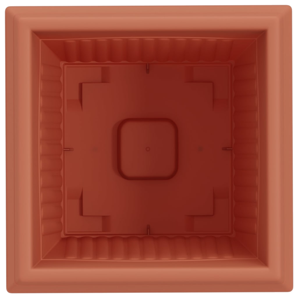 Firkantet Blomsterpotte 6 pcs Klinker Rød 28,5 x 28,5 x 22 cm