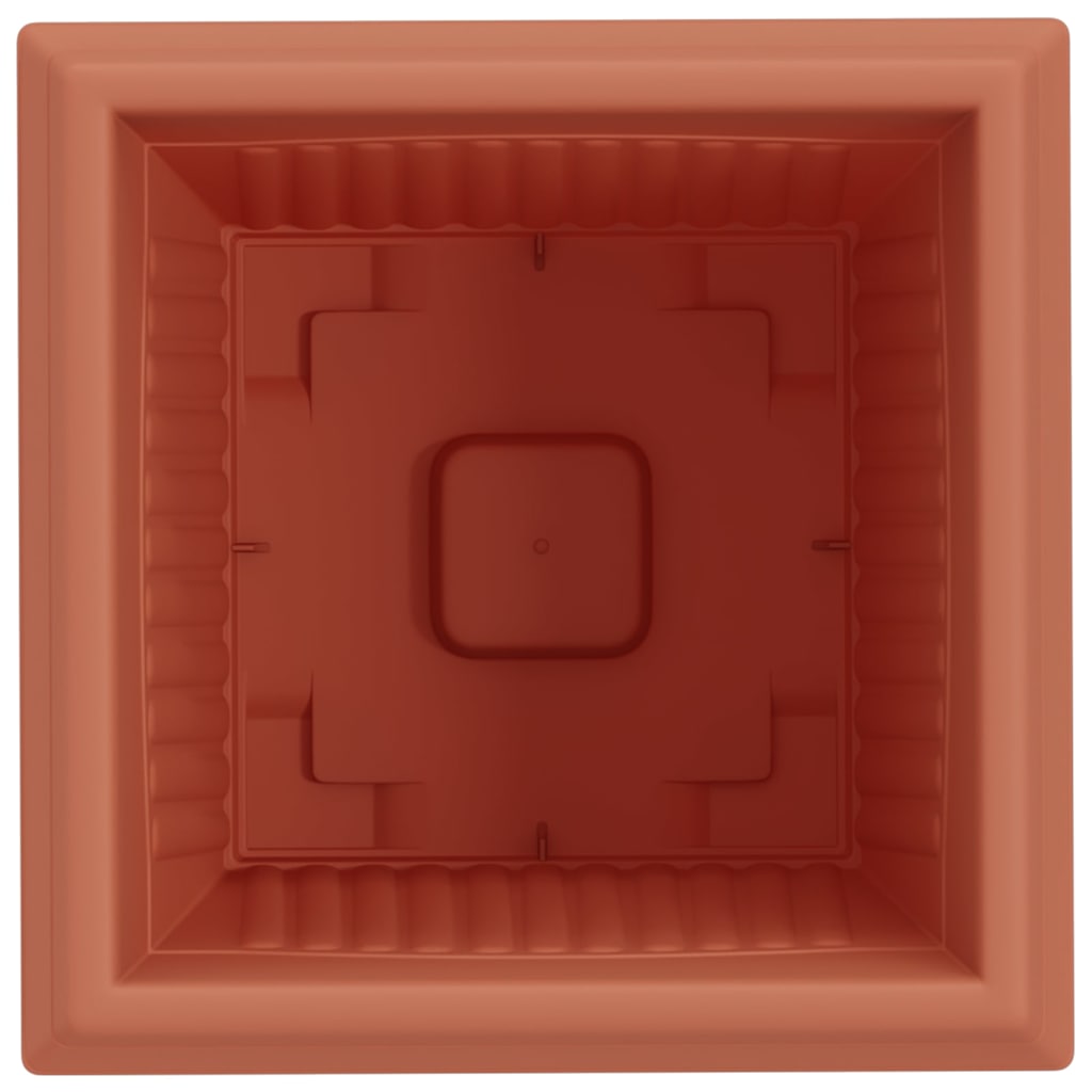Firkantet Blomsterpotte 6 pcs Klinker Rød 33 x 33 x 26 cm Plast