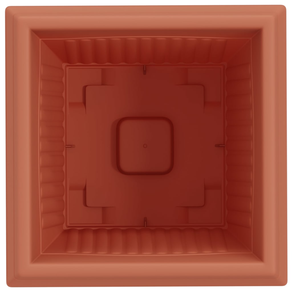 Firkantet Blomsterpotte 6 pcs Klinker Rød 38 x 38 x 30 cm Plast