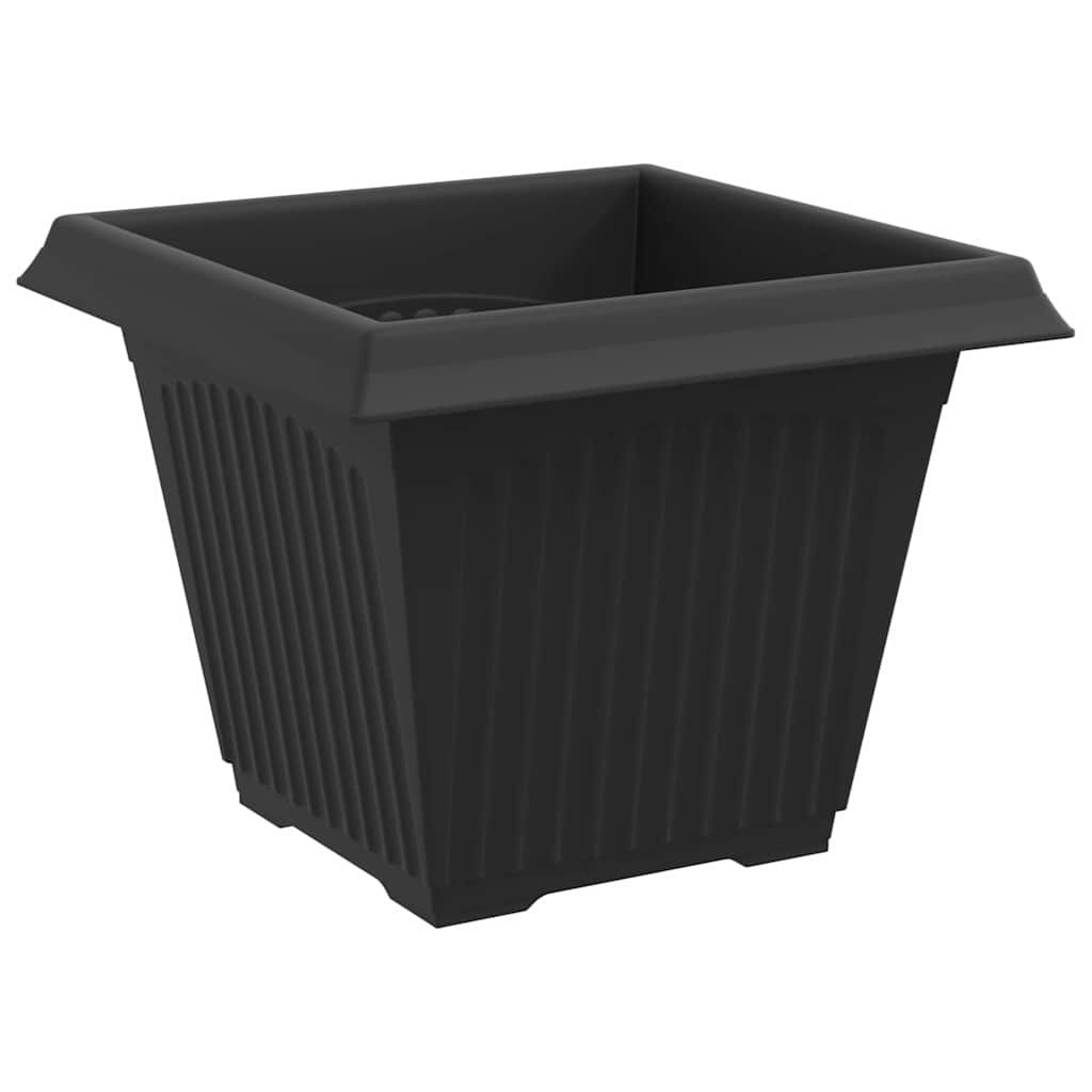 Firkantet Blomsterpotte 6 pcs Svart 38 x 38 x 30 cm Plast
