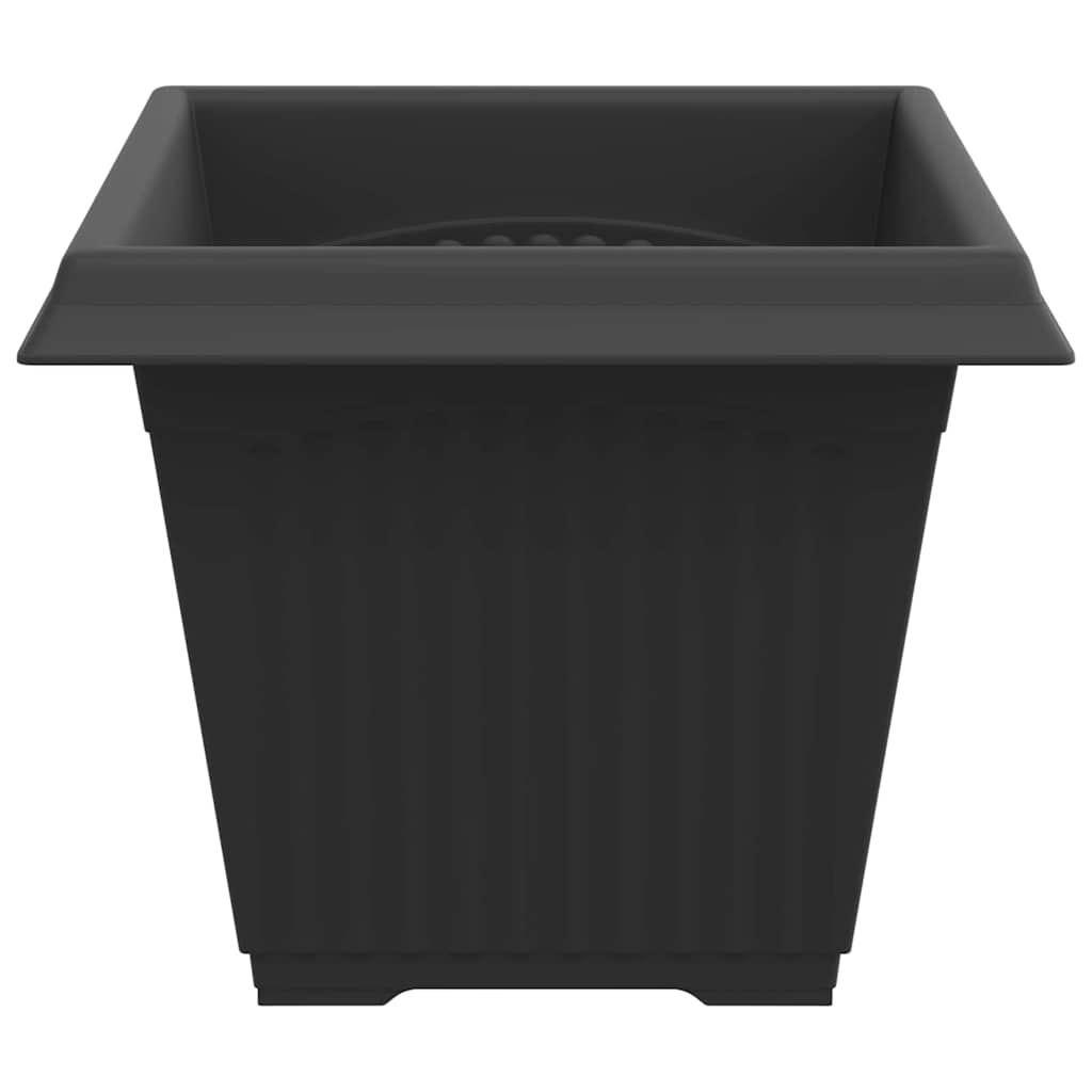 Firkantet Blomsterpotte 6 pcs Svart 38 x 38 x 30 cm Plast