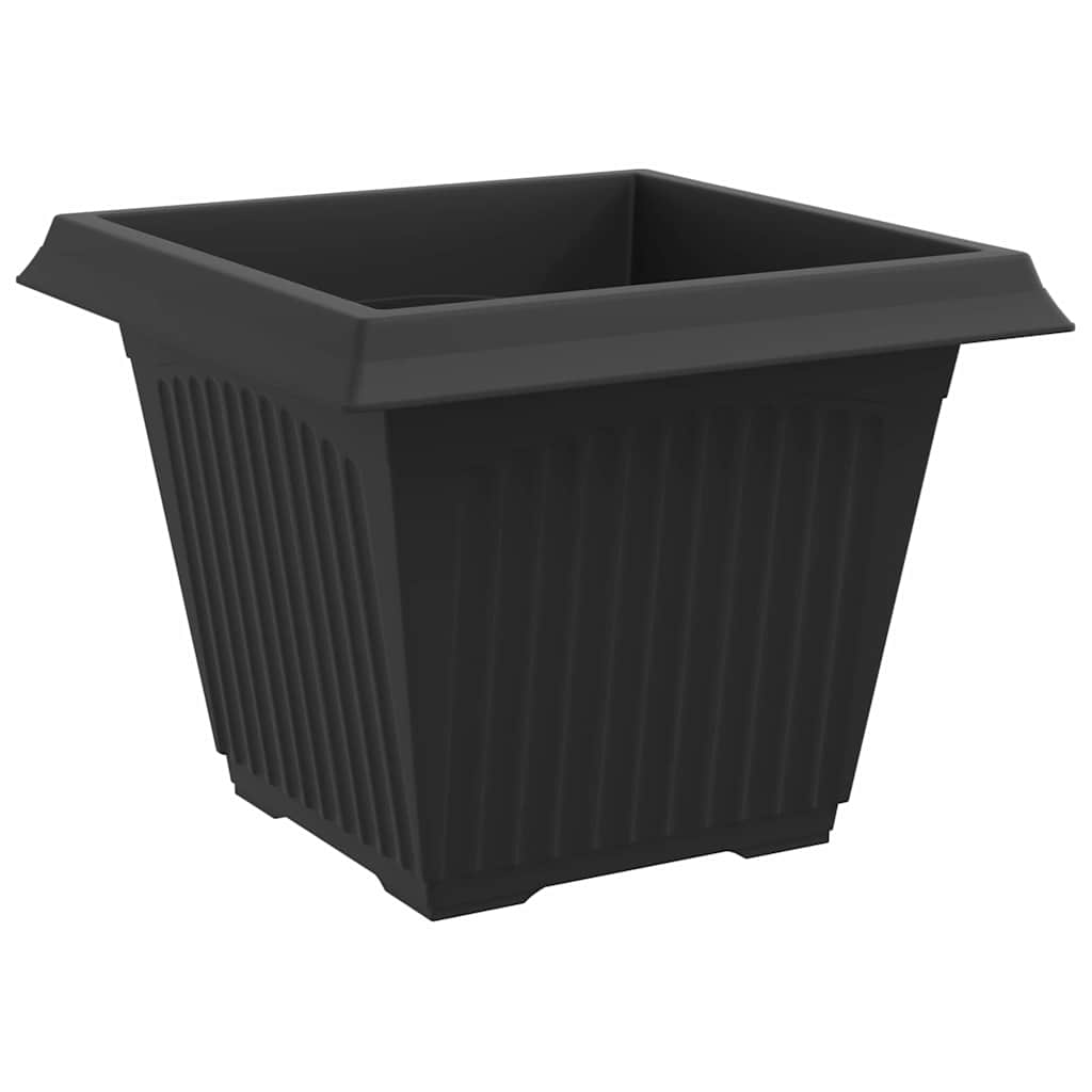 Firkantet Blomsterpotte 6 pcs Svart 43 x 43 x 33,5 cm Plast
