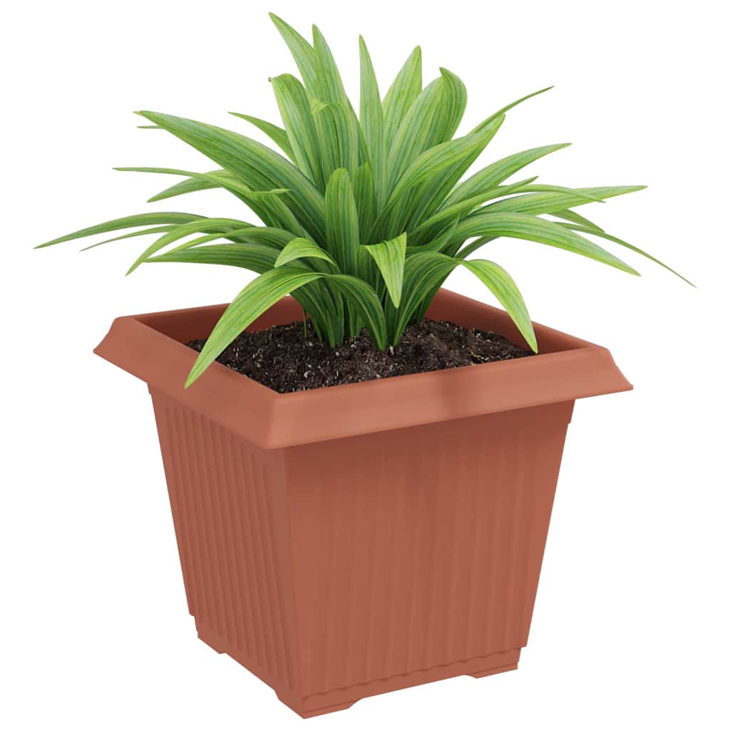 Firkantet Blomsterpotte 24 pcs Klinker Rød 20 x 20 x 16 cm