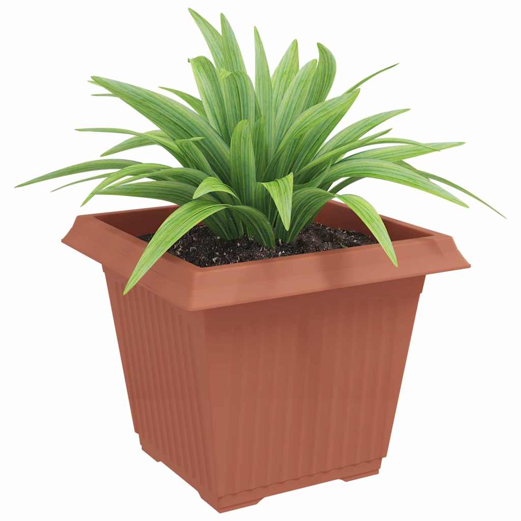Firkantet Blomsterpotte 24 pcs Klinker Rød 43 x 43 x 33,5 cm