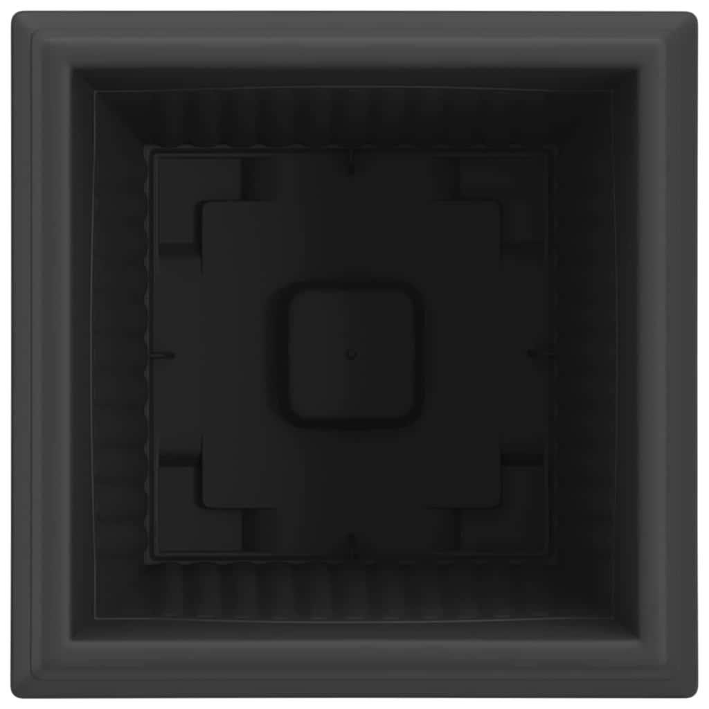 Firkantet Blomsterpotte 24 stk. Svart 33 x 33 x 26 cm Plast
