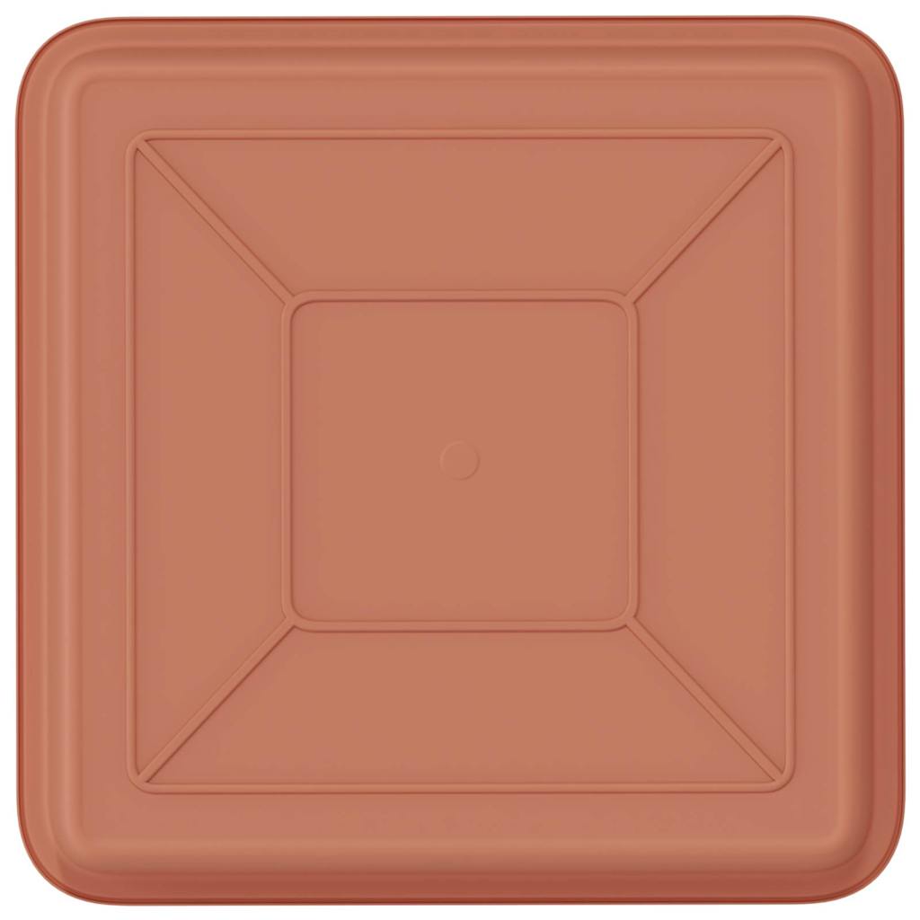 Firkantet Blomsterbrett 6 pcs Klinker Rød 18 x 18 x 2 cm Plast