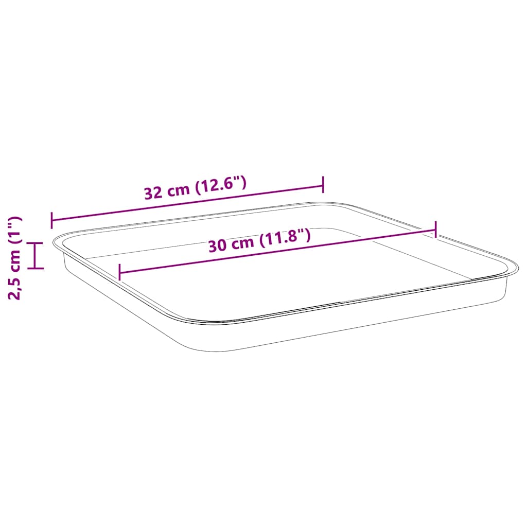 Firkantet Blomsterbrett 6 pcs Klinker Rød 32 x 32 x 2,5 cm