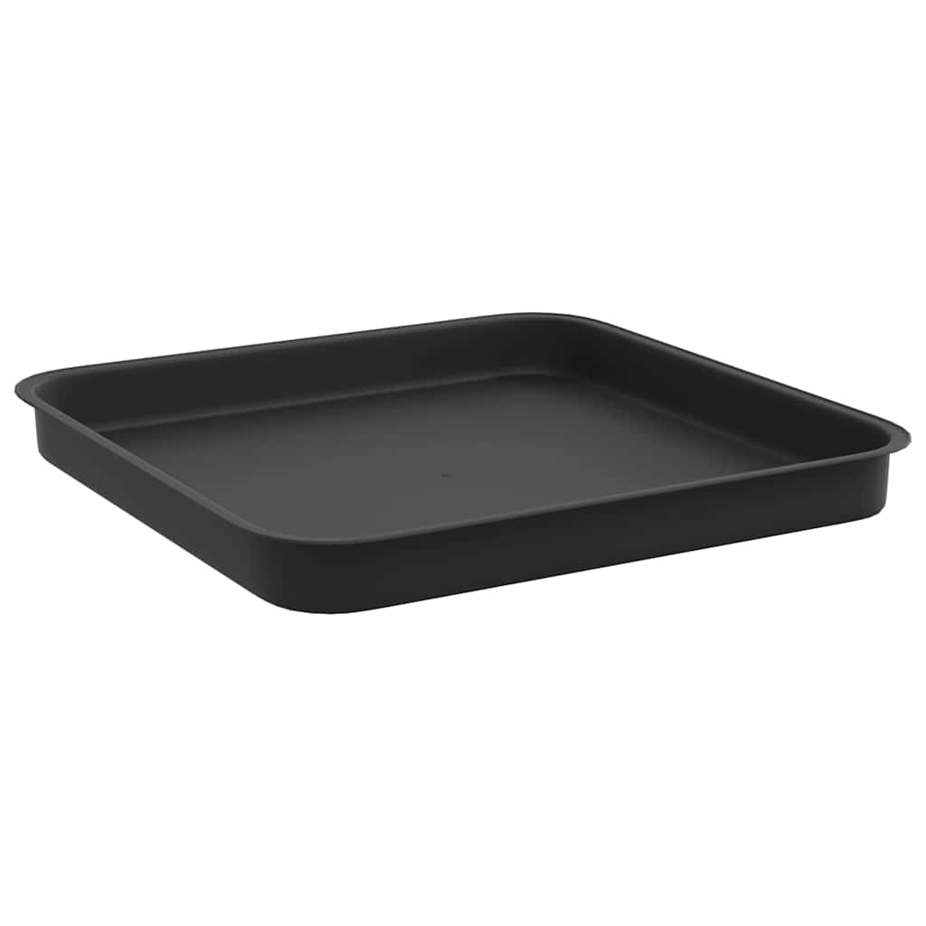 Firkantet Blomsterbrett 6 pcs Svart 25,5 x 25,5 x 2,5 cm Plast
