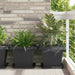 Firkantet Blomsterbrett 24 stk. Svart 36 x 36 x 2,5 cm Plast