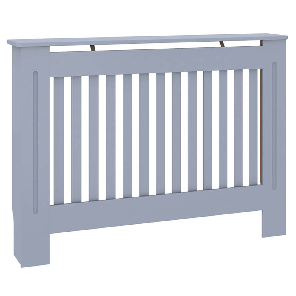 Radiator Deksel 2 pcs Grå 112 x 19 x 81,5 cm Konstruert tre