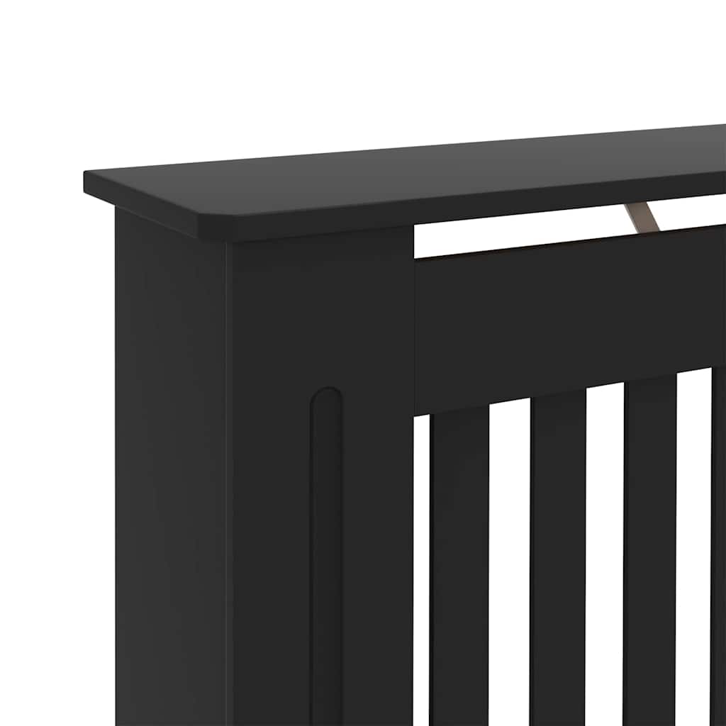 Radiator Deksel 2 pcs Svart 112 x 19 x 81,5 cm Konstruert tre