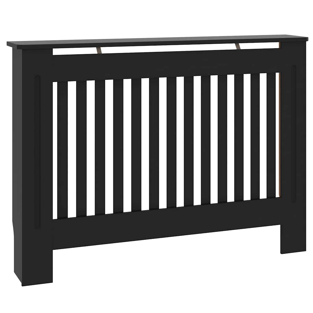 Radiator Deksel 2 pcs Svart 112 x 19 x 81,5 cm Konstruert tre