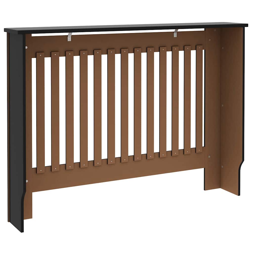 Radiator Deksel 2 pcs Svart 112 x 19 x 81,5 cm Konstruert tre