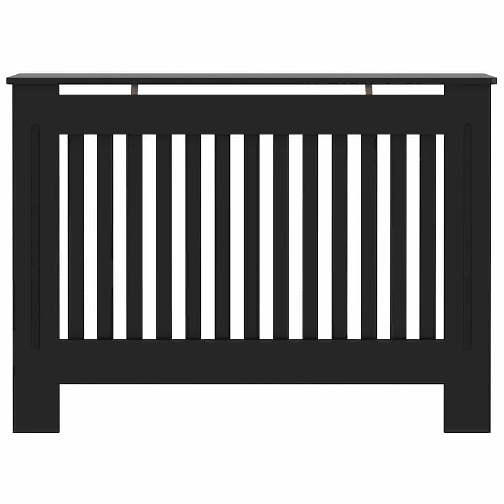 Radiator Deksel 2 pcs Svart 112 x 19 x 81,5 cm Konstruert tre