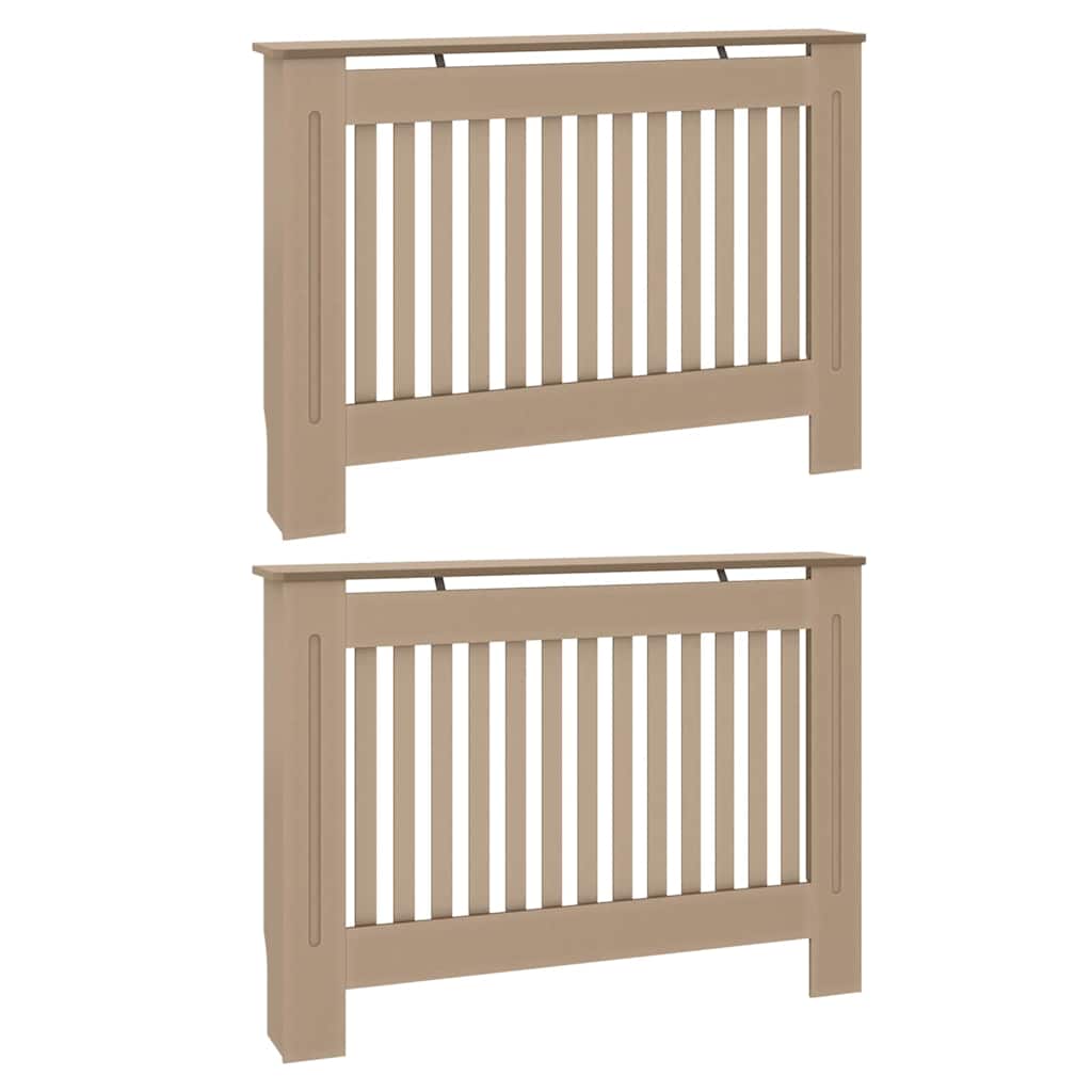 Radiator Deksel 2 pcs Brun 112 x 19 x 81,5 cm Konstruert tre