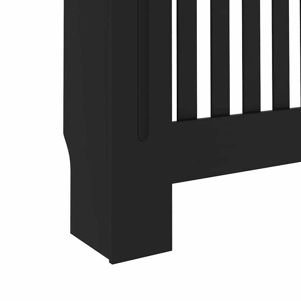 Radiator Deksel 2 pcs Svart 152 x 19 x 81,5 cm Konstruert tre