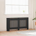 Radiator Deksel 2 pcs Svart 152 x 19 x 81,5 cm Konstruert tre