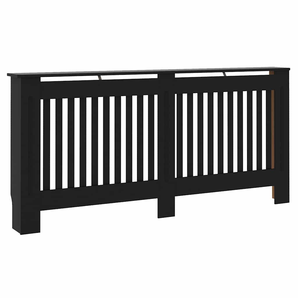 Radiator Deksel 2 pcs Svart 172 x 19 x 81,5 cm Konstruert tre