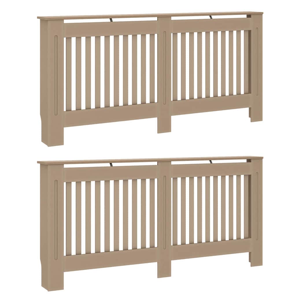 Radiator Deksel 2 pcs Brun 172 x 19 x 81,5 cm Konstruert tre