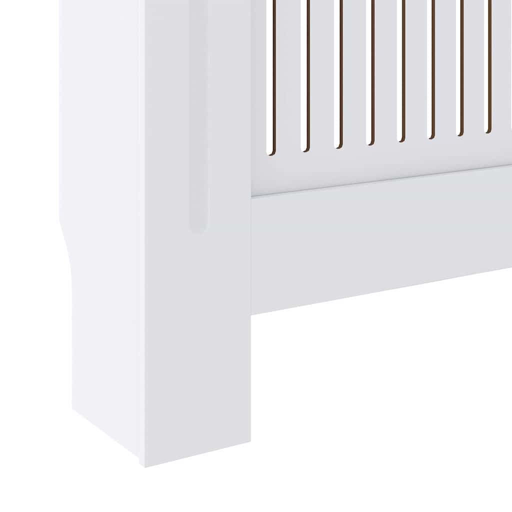 Radiator Deksel 2 pcs Hvit 205 x 20,5 x 81,5cm Konstruert tre