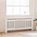 Radiator Deksel 2 pcs Hvit 205 x 20,5 x 81,5cm Konstruert tre