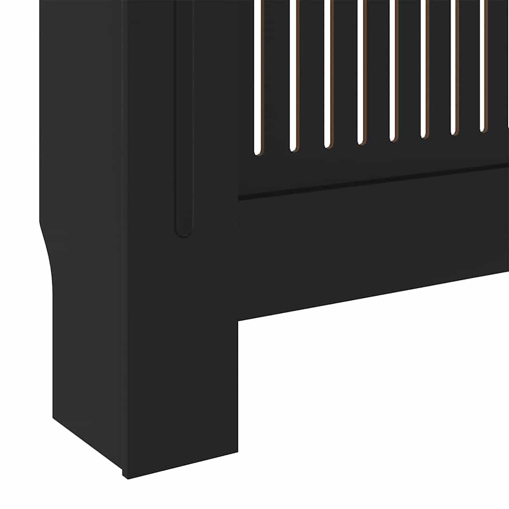 Radiator Deksel 2 pcs Svart 205 x 20,5 x 81,5cm Konstruert tre