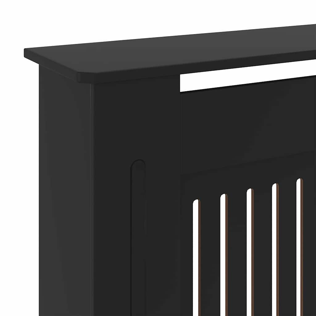 Radiator Deksel 2 pcs Svart 205 x 20,5 x 81,5cm Konstruert tre