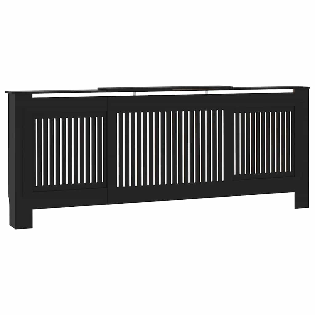 Radiator Deksel 2 pcs Svart 205 x 20,5 x 81,5cm Konstruert tre