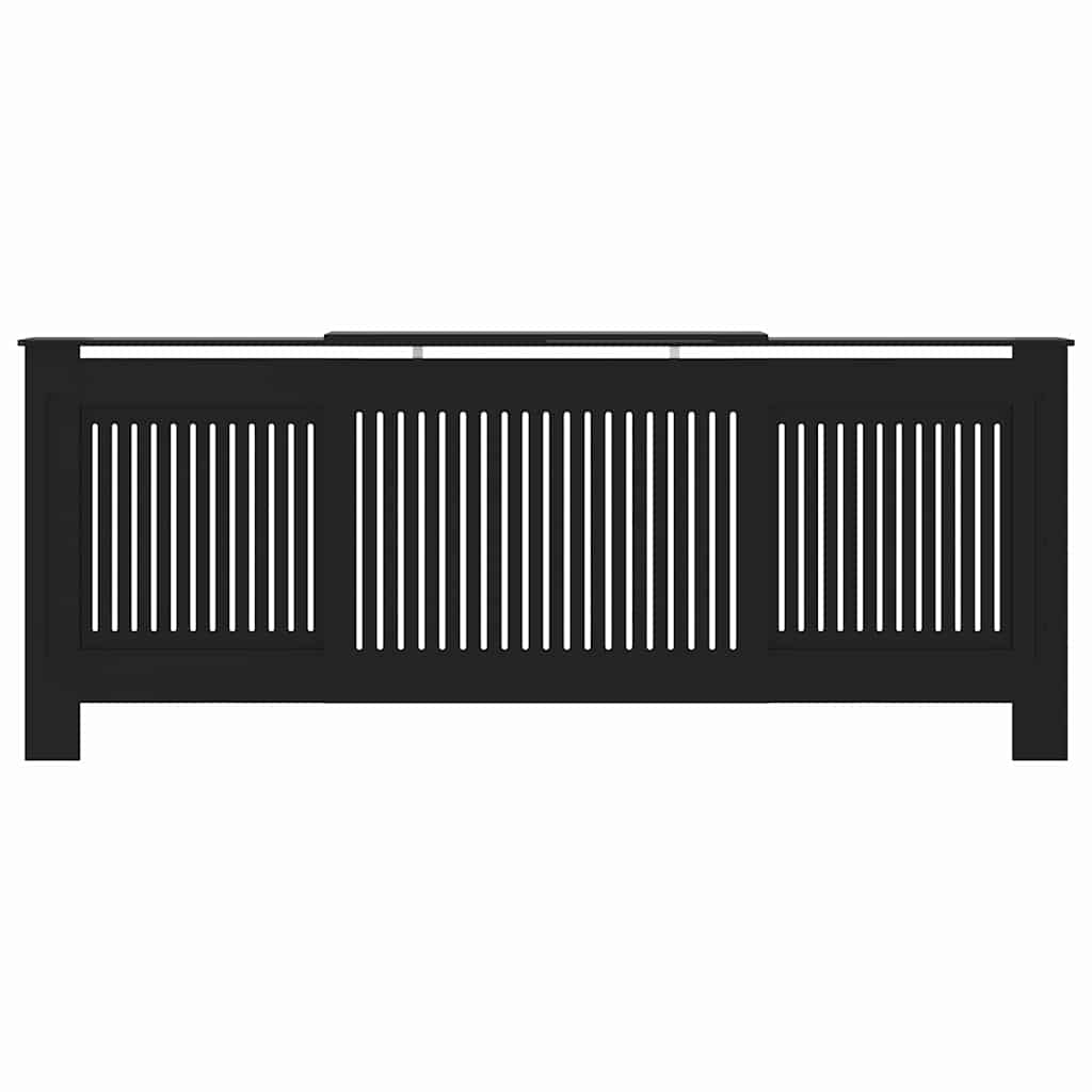 Radiator Deksel 2 pcs Svart 205 x 20,5 x 81,5cm Konstruert tre