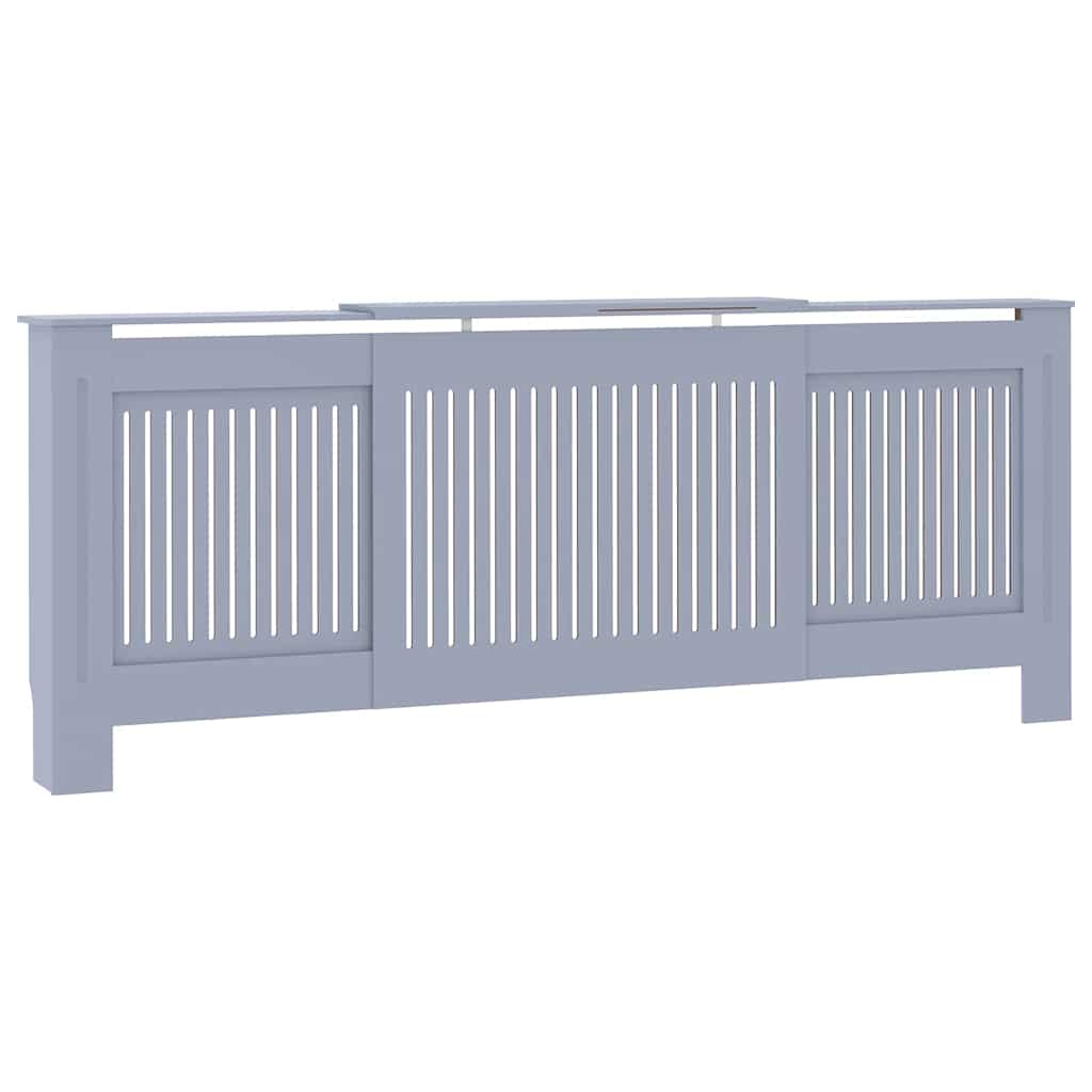 Radiator Deksel 2 pcs Grå 205 x 20,5 x 81,5cm Konstruert tre