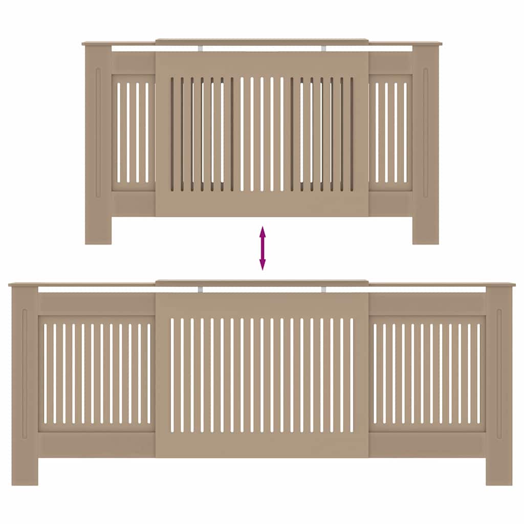 Radiator Deksel 2 pcs Sonoma eik 205 x 20,5 x 81,5cm