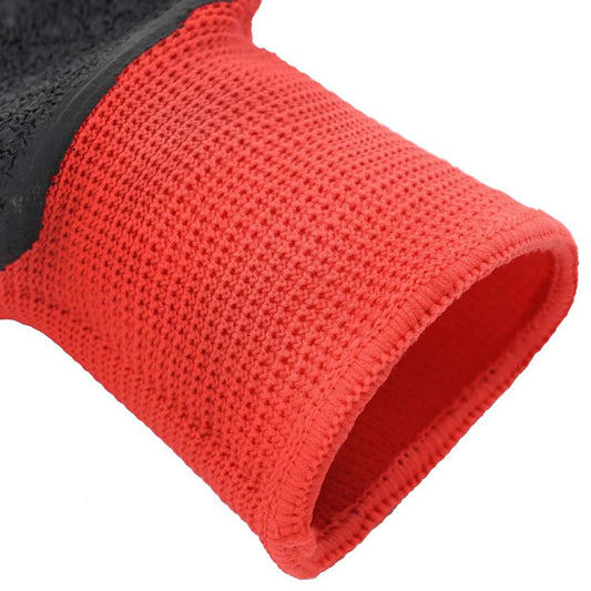 Arbeidshansker 12 pcs Rød og svart 7 / S Latexbelegg
