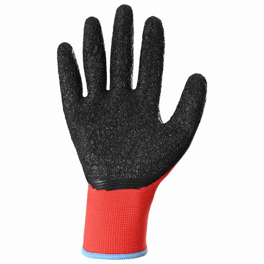 Arbeidshansker 12 pcs Rød og svart 9 / l Latexbelegg