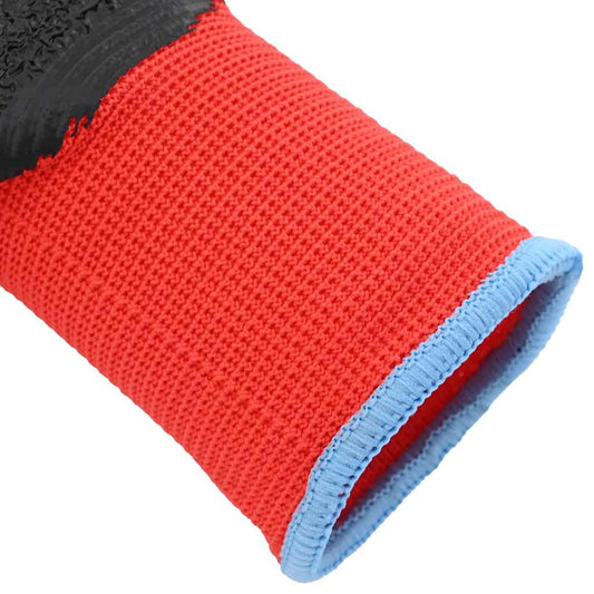 Arbeidshansker 24 pcs Rød og svart 9 / l Latexbelegg