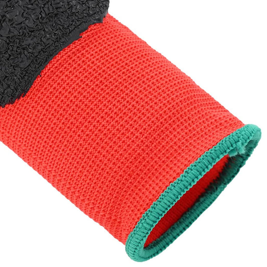 Arbeidshansker 24 pcs Rød og svart 11 / XXL Latexbelegg