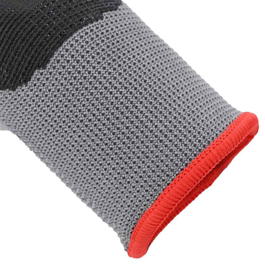 Arbeidshansker 12 pcs Grå og svart 7 / S Polyester