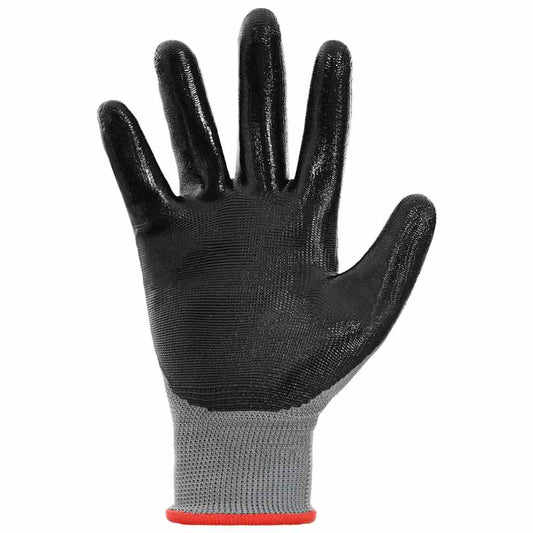 Arbeidshansker 24 pcs Grå og svart 7 / S Polyester
